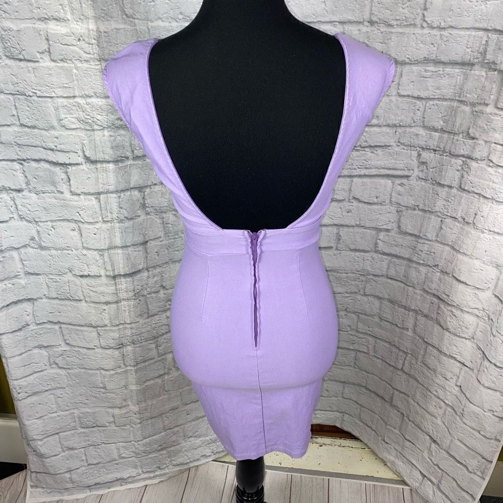 Solemio scoopneck bodycon sleeveless dress purple small women - Picture 8 of 11